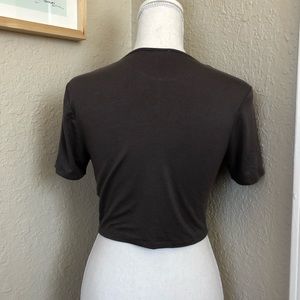 Charcoal Twist Crop Top